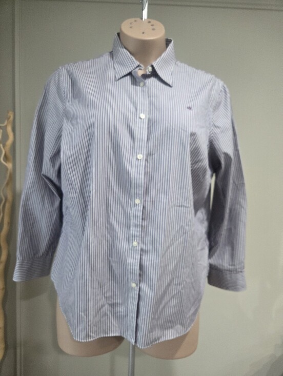 Ralph Lauren Tops - Ralph Lauren Purple  and White Striped Shirt Sz.2X